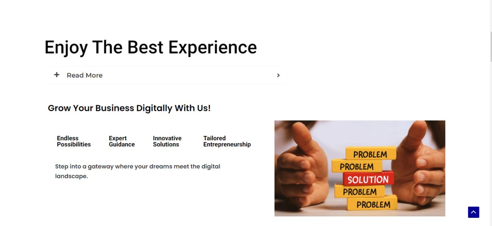 experience web section